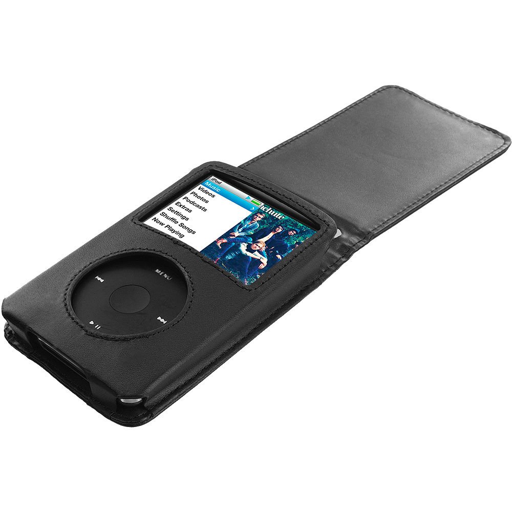 Amazon.com: Black PU Leather Skin Cover Case Pouch for Apple iPod